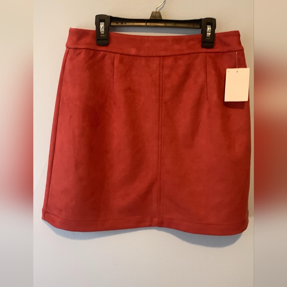 NWT french connection mini skirt faux suede